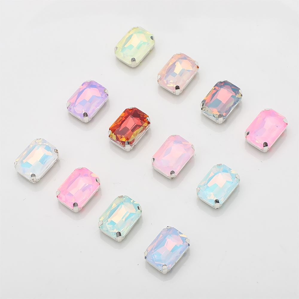 Sew On Rhinestone - 10 pçs 10x14mm costurar em strass