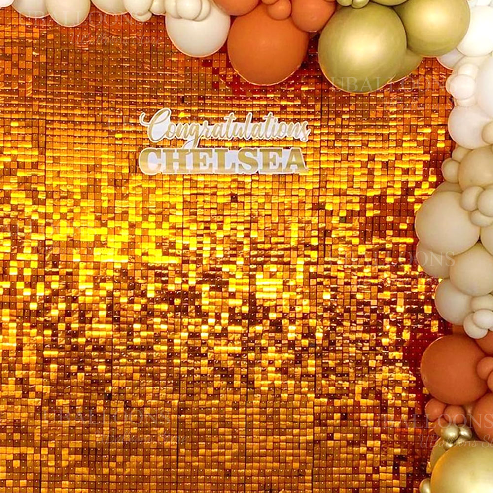 Sequin Fabric Panel - Painéis de fundo de parede brilhante