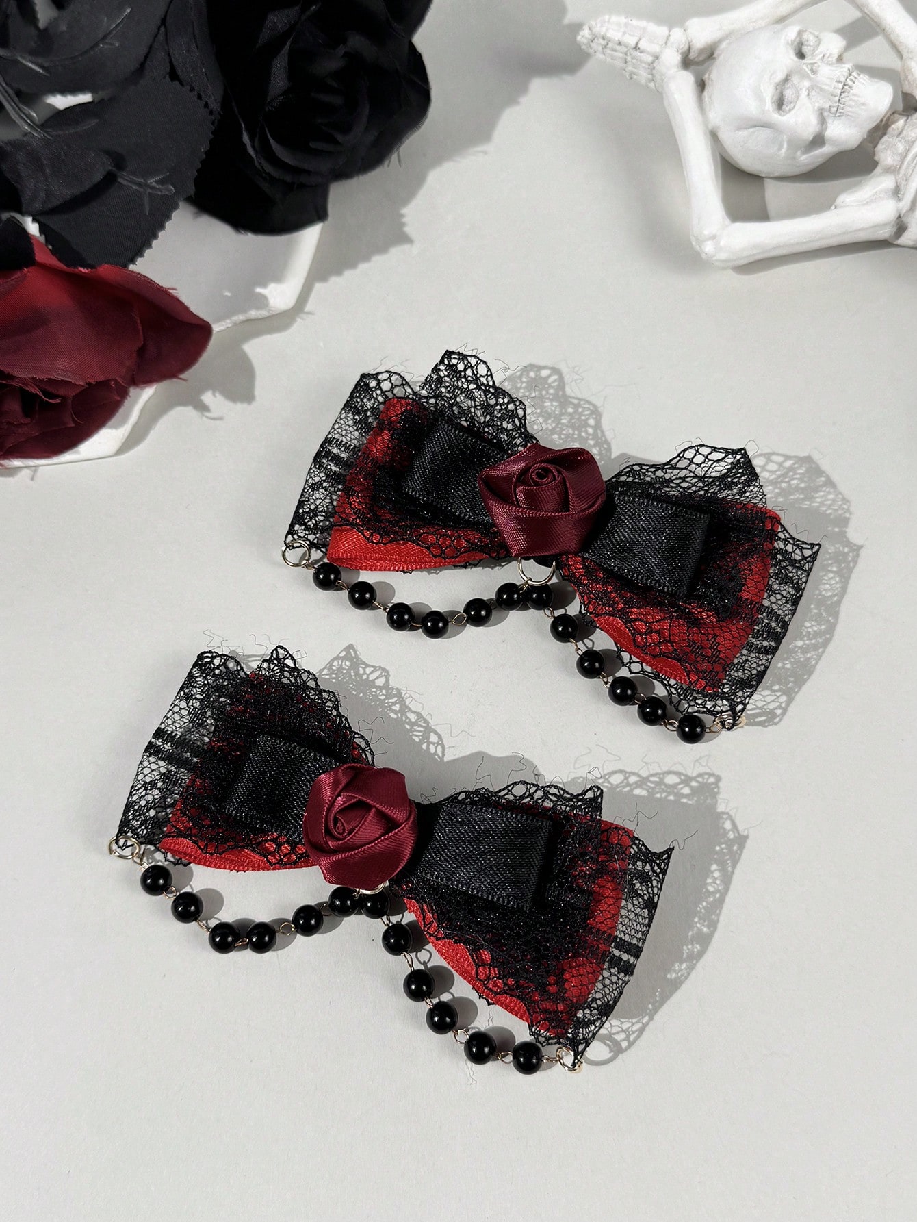 Lace Ribbon Trim - Presilha de cabelo feminina com laço