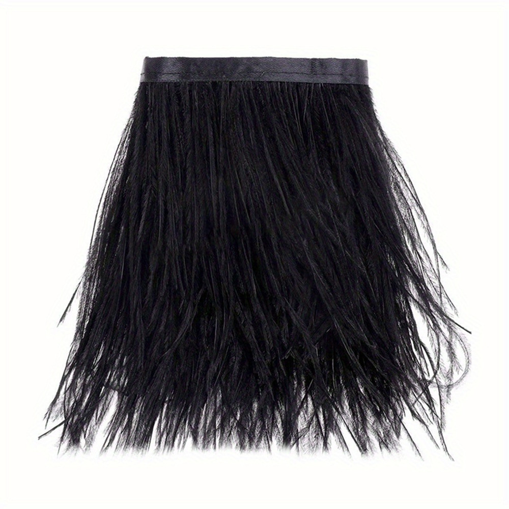 Feather Trim Marabou - 1m 8-10cm penas de avestruz pretas
