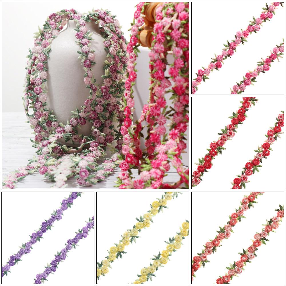 Lace Ribbon Trim - Fita de renda floral solúvel em