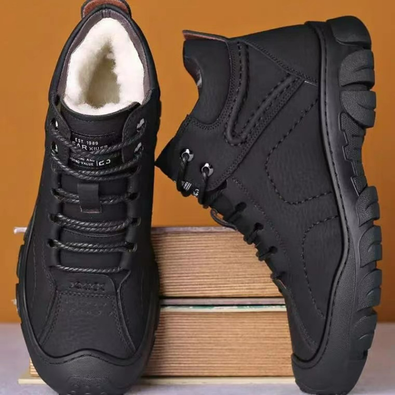 Guipure Lace Panel - Botas masculinas rendas até botas de