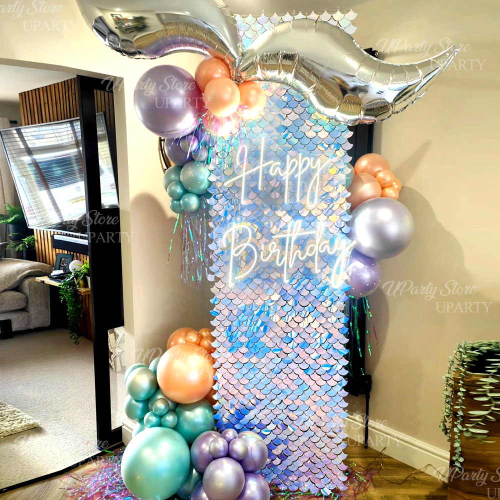 Sequin Fabric Panel - 12 Painéis de Parede de Lantejoulas