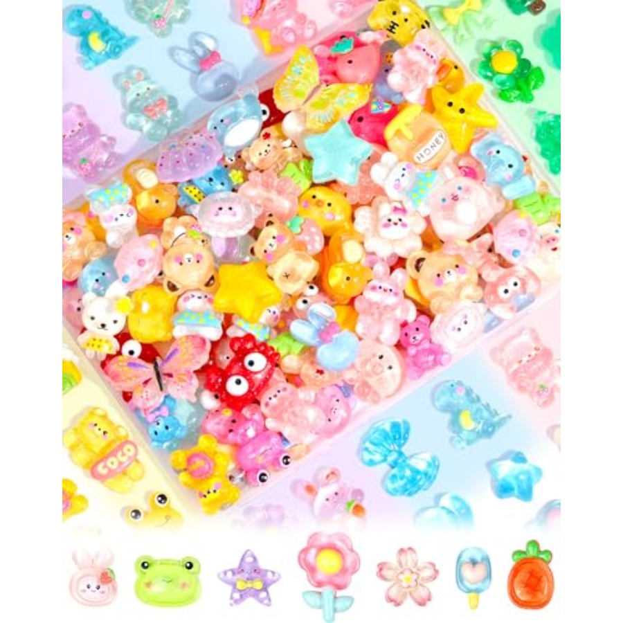 Easter Craft Embellishment Set - 100 Peças de Pingentes Fofos de