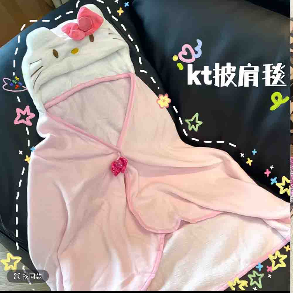Embellish Knit - Cobertor com Capuz Hello Kitty Fofo