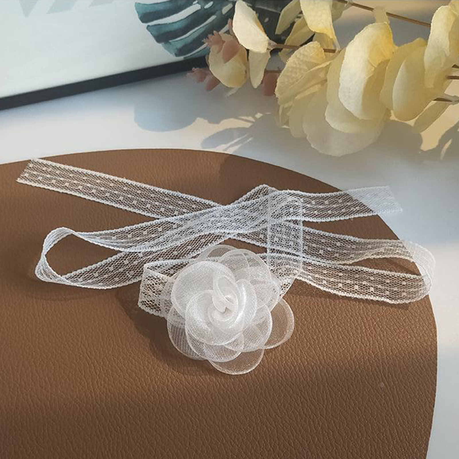 Faixa de cabelo com fita de re - Lace Ribbon Trim avaliação e preço