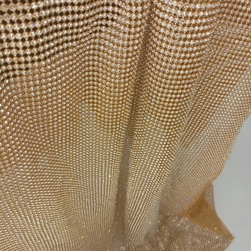 45x120cm base de ouro brilhant - Crystal Mesh Fabric avaliação e preço