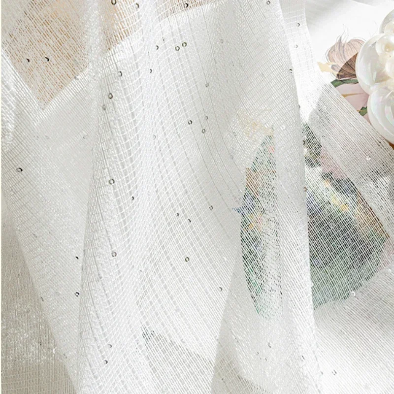 Cortinas francesas transparent - Sequin Fabric Panel avaliação e preço