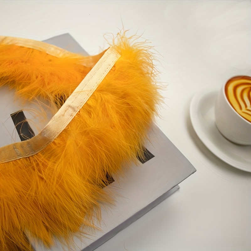 Fita de Franja com Penas de Pe - Feather Trim Marabou avaliação e preço