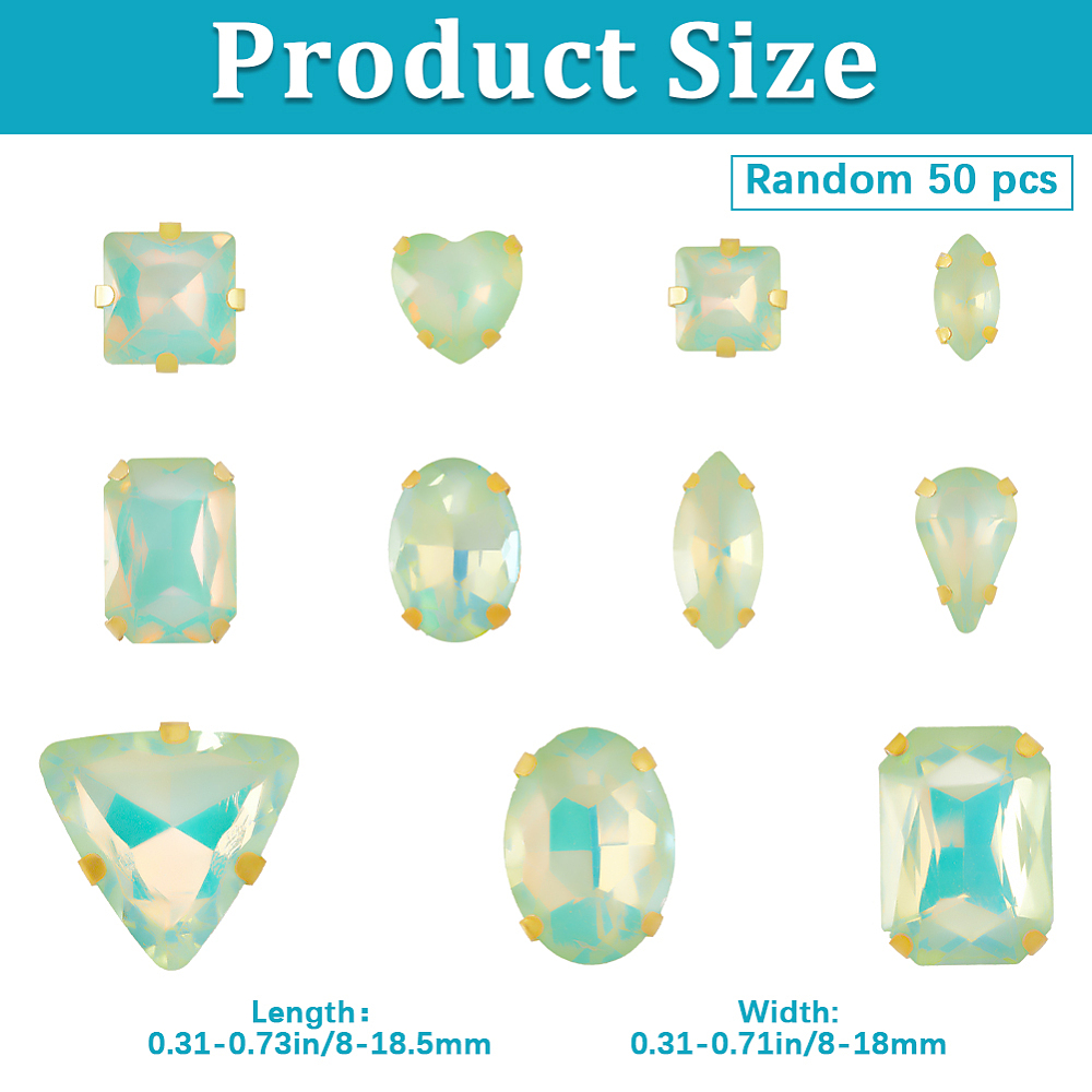 50 Peças de Strass para Costur - Sew On Rhinestone avaliação e preço