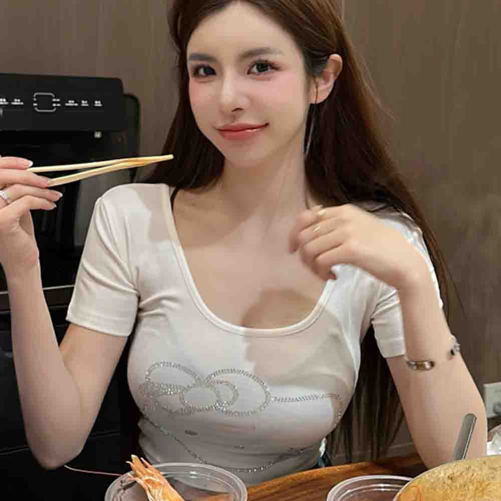 Camiseta de Manga Curta Hello  - Embellish Knit avaliação e preço