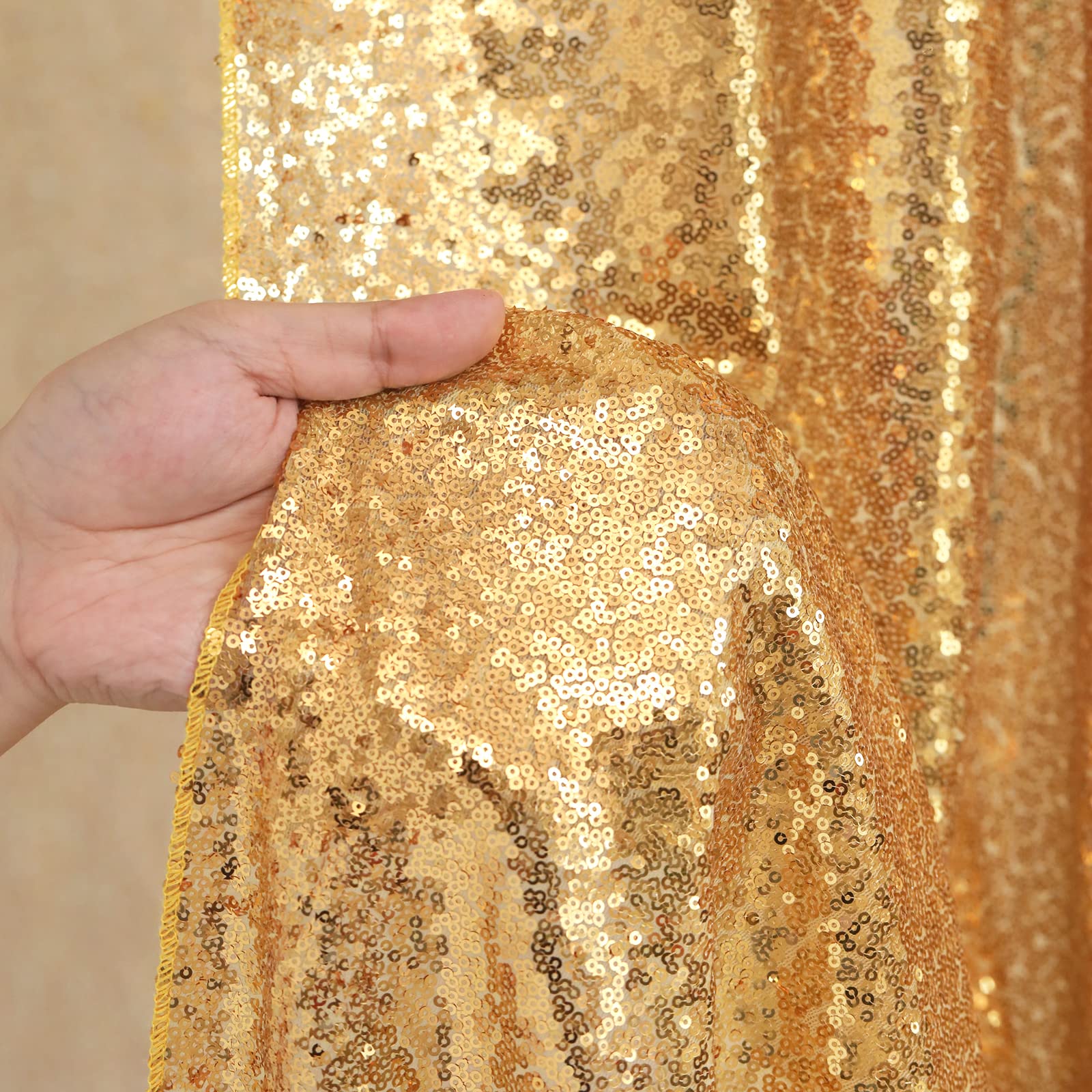 2 pçs ouro lantejoulas festa p - Sequin Fabric Panel avaliação e preço