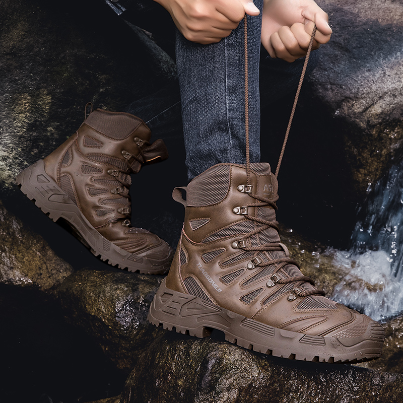 Botas táticas de caminhada ao  - Guipure Lace Panel avaliação e preço