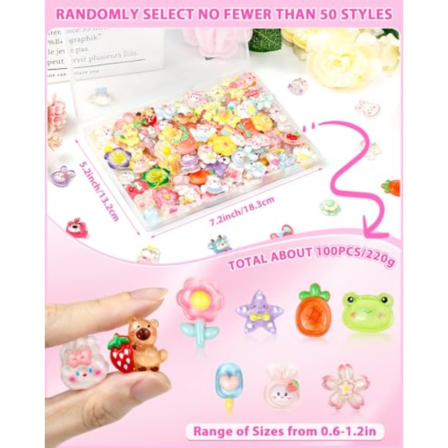 100 Peças de Pingentes Fofos d - Easter Craft Embellishment Set avaliação e preço