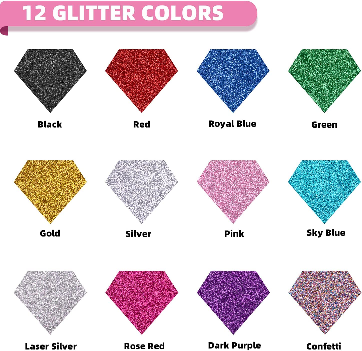 HTVRONT Pacote com 12 Rolos de - Glitter Vinyl Roll avaliação e preço
