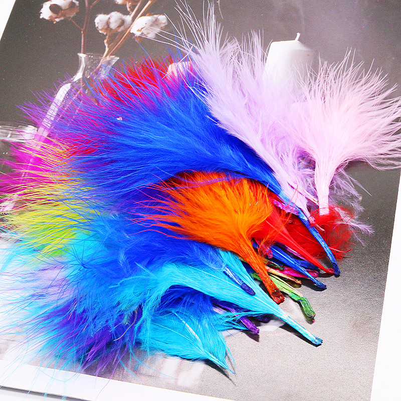 Prumos de pena de peru natural - Feather Trim Marabou avaliação e preço