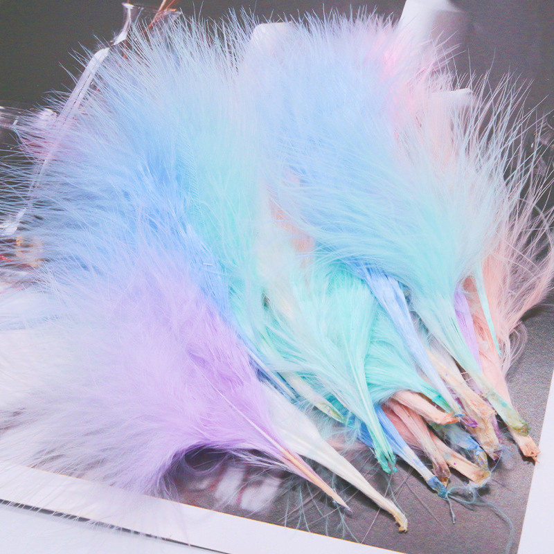Prumos de pena de peru natural - Feather Trim Marabou avaliação e preço