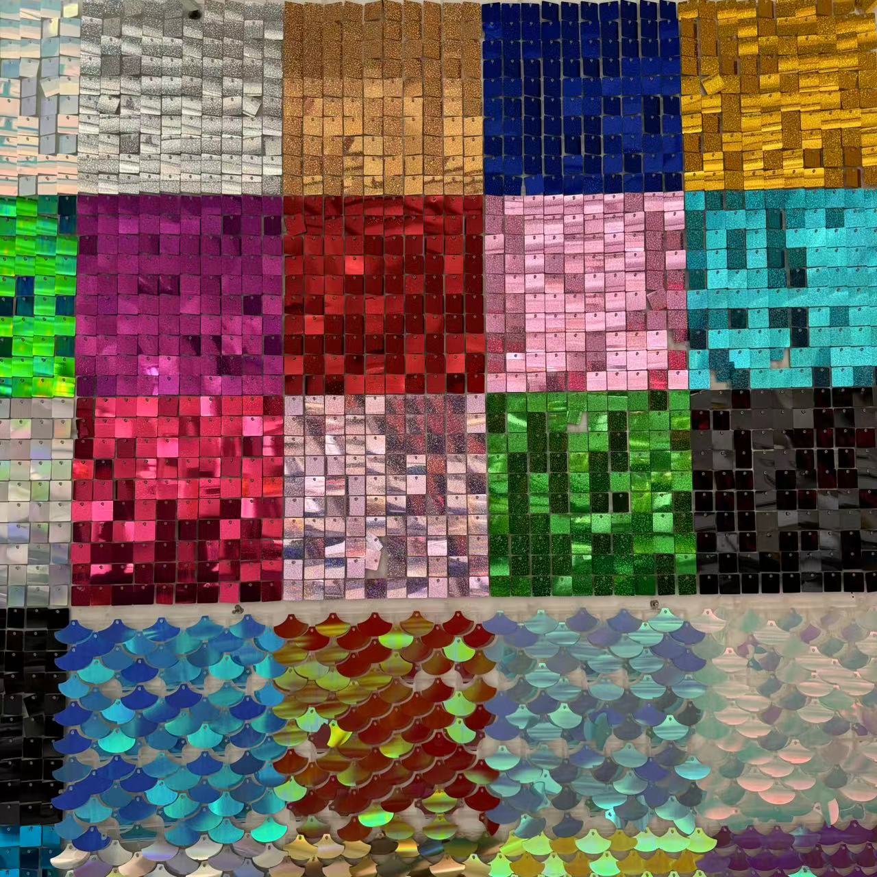 Painéis de cenário de parede b - Sequin Fabric Panel avaliação e preço