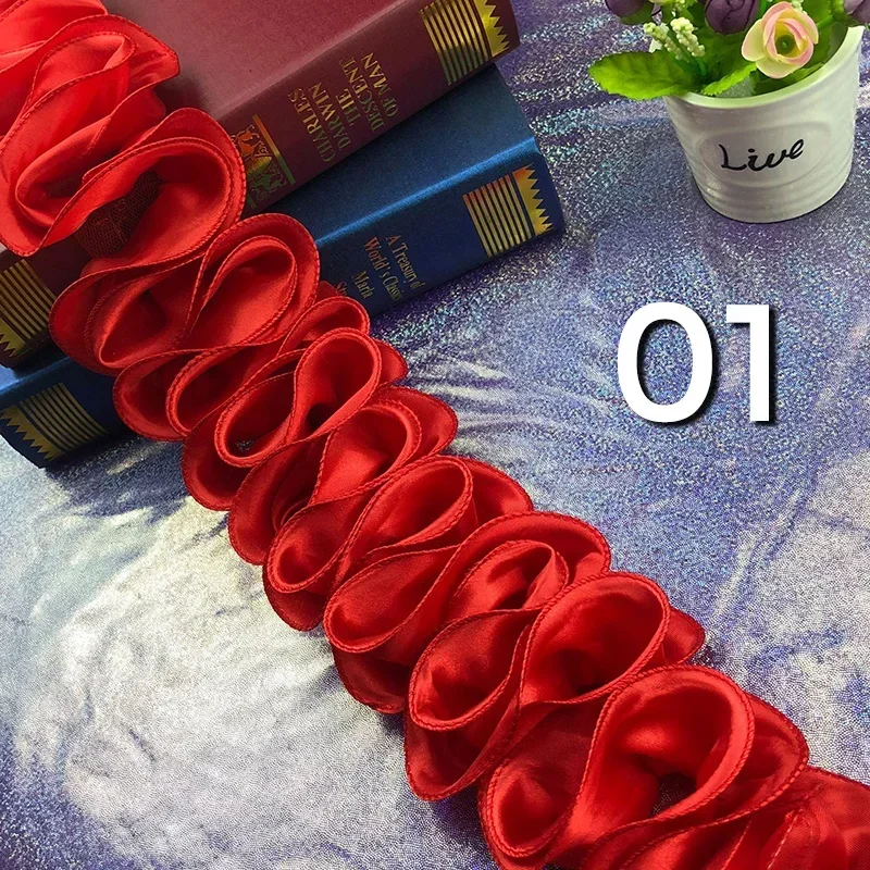 5 jardas plissado babados guar - Lace Ribbon Trim avaliação e preço
