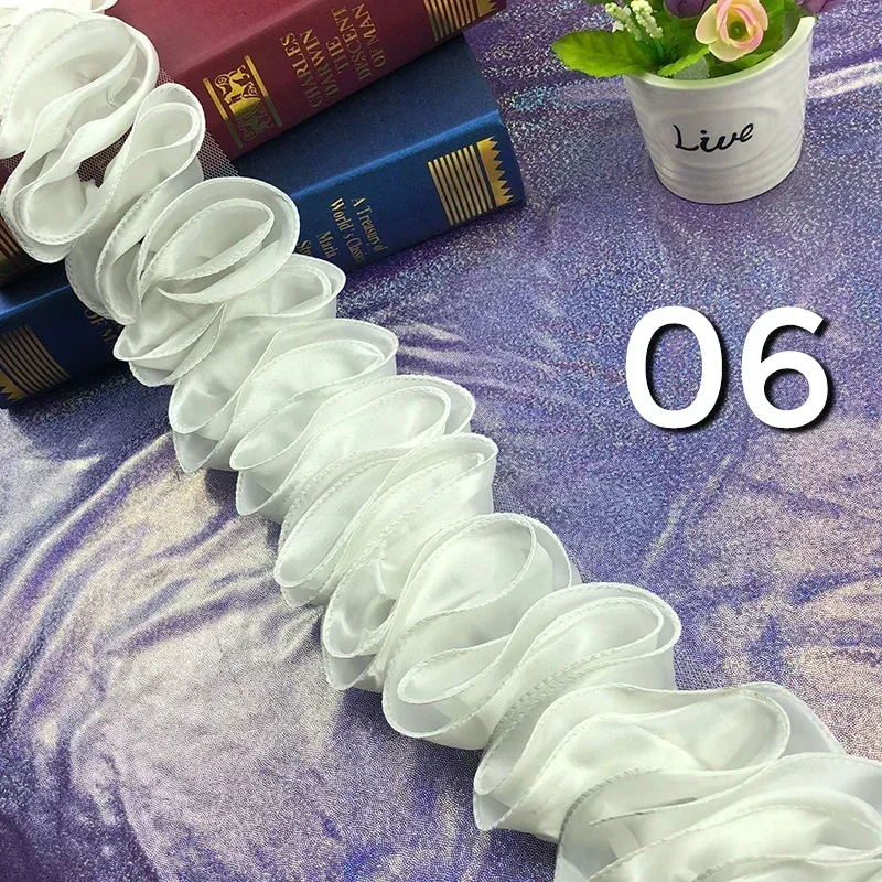 5 jardas plissado babados guar - Lace Ribbon Trim avaliação e preço
